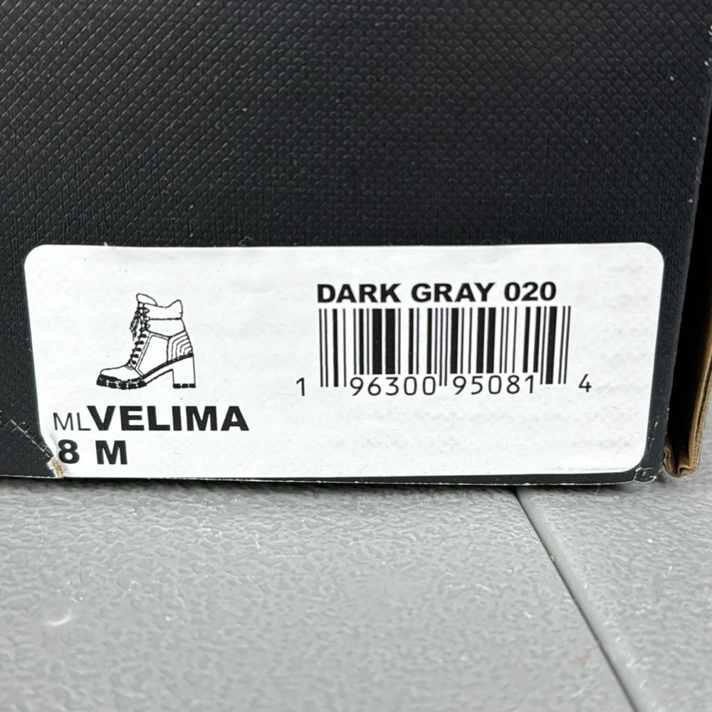 Marc Fisher LTD Velima Mixed Media Heeled Boot. Dark Gray. - Picture 12 of 13